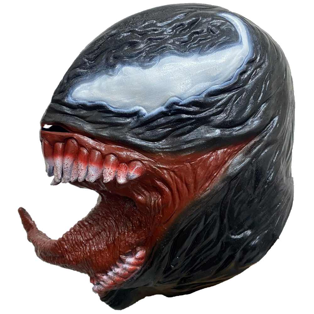 Zac's Alter Ego - Scary Venom Latex Maske - Schwarz